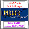 FRANCE - Pack 2003 à 2005 - Petits Blocs (T132/03K) Lindner