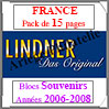 FRANCE - Pack 2006 à 2008 - Blocs Souvenirs (T132/06B) Lindner
