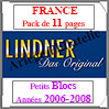 FRANCE - Pack 2006 à 2008 - Petits Blocs (T132/06K) Lindner