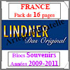 FRANCE - Pack 2009 à 2011 - Blocs Souvenirs (T132/09B) Lindner