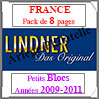 FRANCE - Pack 2009 à 2011 - Petits Blocs (T132/09K) Lindner