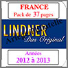FRANCE - Pack 2012 à 2013 - Timbres Courants (T132/12) Lindner