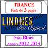 FRANCE - Pack 2012 à 2013 - Petits Blocs (T132/12K) Lindner