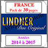 FRANCE - Pack 2014 à 2015 - Timbres Courants (T132/14) Lindner
