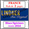 FRANCE - Pack 2014 - Blocs Spéciaux (T132-14BS) Lindner