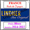 FRANCE - Pack 2014 à 2015 - Petits Blocs (T132/14K) Lindner