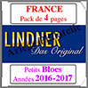 FRANCE - Pack 2016 à 2017 - Petits Blocs (T132/16K) Lindner