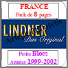 FRANCE - Pack 1999 à 2002 - Petits Blocs (T132/98K) Lindner