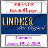 FRANCE - Pack 1952 à 2009 - Carnets (T132H) Lindner