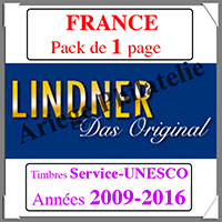 FRANCE - Pack 2009  2016 - Timbres de Service de l'UNESCO (T132RU-2016)