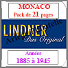 MONACO - Pack 1885 à 1945 - Timbres Courants (T185) Lindner