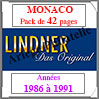 MONACO - Pack 1986 à 1991 - Timbres Courants (T186/86) Lindner