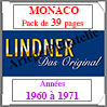 MONACO - Pack 1960 à 1971 - Timbres Courants (T186) Lindner