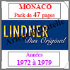 MONACO - Pack 1972 à 1979 - Timbres Courants (T186a) Lindner