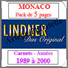 MONACO - Pack 1989 à 2000 - Carnets (T186H) Lindner