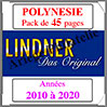 POLYNESIE Française Pack 2010 à 2020 - Timbres Courants (T442-10) Lindner