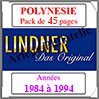 POLYNESIE Française Pack 1984 à 1994 - Timbres Courants (T442-84) Lindner
