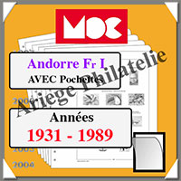 ANDORRE I (Poste Franaise) - Jeu de 1931  1989 - AVEC Pochettes (MC07-1 ou 332656)
