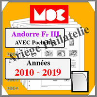 ANDORRE III (Poste Franaise) - Jeu de 2010  2019 - AVEC Pochettes (MC07-3 ou 343175)
