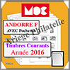 ANDORRE 2016 - Poste Franaise - AVEC Pochettes (CC07F-16 ou 356463 ) Moc