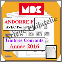 ANDORRE 2016 - Poste Franaise - AVEC Pochettes (CC07F-16 ou 356463 )