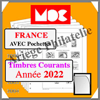 FRANCE 2022 - Timbres Courants - AVEC Pochettes (CC15-22 ou 349999)