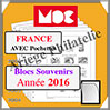 FRANCE 2016 - Blocs Souvenirs - AVEC Pochettes (CC15BS-16 ou 356751 ) Moc