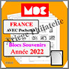 FRANCE 2022 - Blocs Souvenirs - AVEC Pochettes (CC15BS-22 ou 369500) Moc