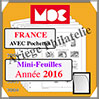 FRANCE 2016 - Mini Feuilles (Bloc Chinois : Singe) - AVEC Pochettes (CC15K-16 ou 356749 ) Moc