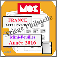 FRANCE 2016 - Mini Feuilles (Bloc Chinois : Singe) - AVEC Pochettes (CC15K-16 ou 356749 )