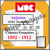 ANJOUAN - Jeu de 1892  1912  - AVEC Pochettes (MCANJOUAN ou 341233)