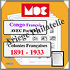 CONGO Français - Jeu de 1891 à 1933 - AVEC Pochettes (MCCONGOFR ou 330912) Moc