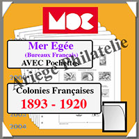 MER EGEE - Bureaux Franais - Jeu de 1893  1920 - AVEC Pochettes (MCEGEE ou 341297)