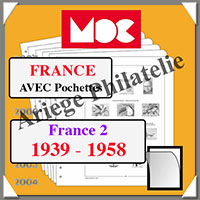 FRANCE II - Jeu de 1939  1958 - AVEC Pochettes (MC15-2 ou 317970)