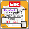 POLYNESIE I - Jeu de 1958 à 1989 - AVEC Pochettes (MC15PF-1 ou 322649) Moc