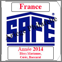 FRANCE 2014 - Feuilles CERES, BACCARAT et MARIANNE (2137/14A)