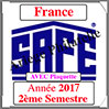 FRANCE 2017 - Jeu Timbres Courants - 2 ème Semestre avec Plaquette (2917-2) Safe