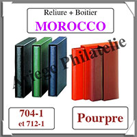 Reliure MOROCCO - POURPRE - Reliure AVEC Etui  (704-712-1)