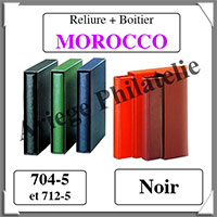 Reliure MOROCCO - NOIR - Reliure AVEC Etui  (704-712-5)