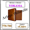 Reliure YOKAMA - Aspect 'CUIR' Naturel - Reliure AVEC Etui  (777-787) Safe