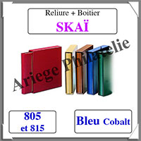 Reliure SKA - BLEU Cobalt - Reliure AVEC Etui  (805-815)