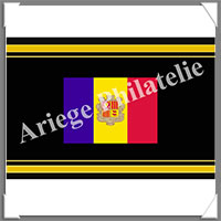 ETIQUETTE Autocollante - DRAPEAU - ANDORRE (Drapeau ANDORRE)