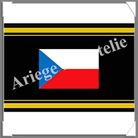 ETIQUETTE Autocollante - DRAPEAU - REPUBLIQUE TCHEQUE (Drapeau REPUBLIQUE TCHEQUE )
