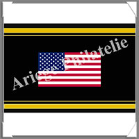 ETIQUETTE Autocollante - DRAPEAU - USA (Drapeau USA)