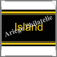 ETIQUETTE Autocollante - PAYS - ISLANDE (Pays Islande)