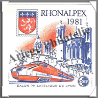 RHONALPEX - 1981 -  Salon Philatlique de LYON (CNEP N2)