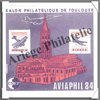 AVIAPHIL - 1984 -  Salon Philatlique de TOULOUSE - Type 2 (CNEP N5A)