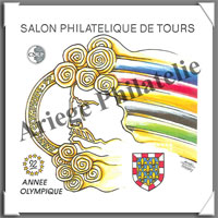 ANNEE OLYMPIQUE - 1992 -  Salon Philatlique de TOURS (CNEP N15)