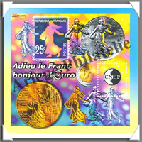 FRANC-EURO - 2002 -  Bloc Spcial ADIEU LE FRANC (CNEP N35)