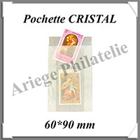 POCHETTES en CRISTAL - Pour Timbres - 60*90 mm - Sachet de 100 (135865)